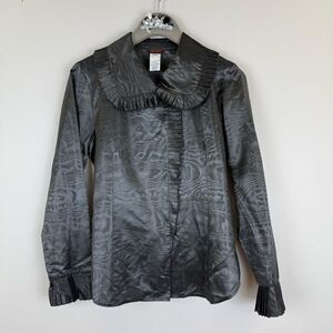 Kenzo Silver Ruffle Collar Blouse 📦